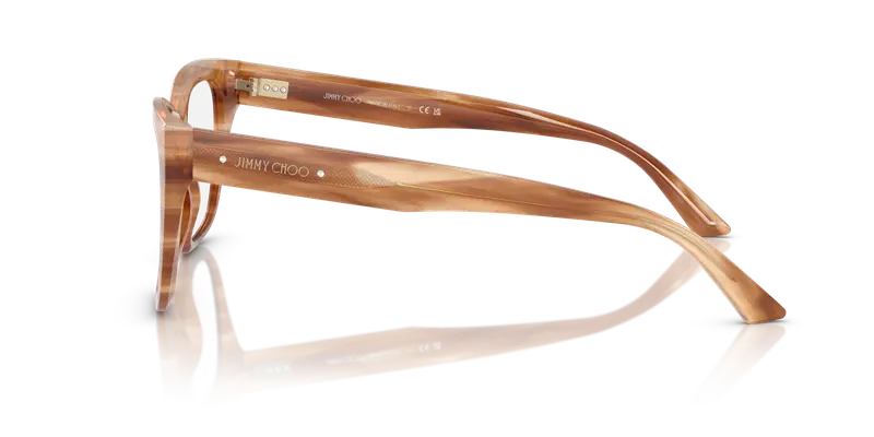 Jimmy Choo Donna JC3019B 5055 Montature da vista Acetato Marrone Trasparente Squadrata Normale miniatura 3