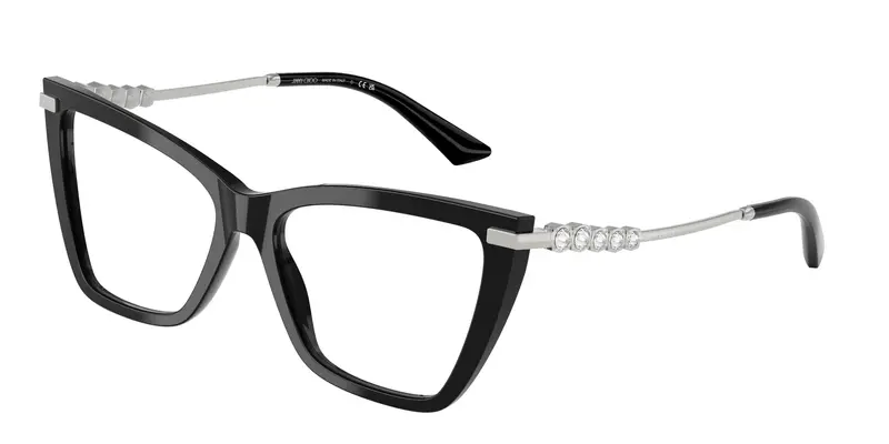 Jimmy Choo Donna JC3020B  5000 Montature da vista Acetato Nero Trasparente Cat Eye Normale
