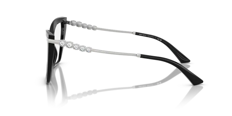 Jimmy Choo Donna JC3020B 5000 Montature da vista Acetato Nero Trasparente Cat Eye Normale miniatura 3