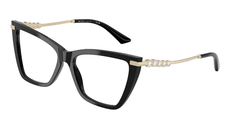 Jimmy Choo Donna JC3020B  5017 Montature da vista Acetato Nero Trasparente Cat Eye Normale