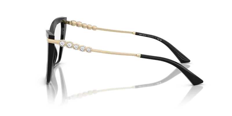 Jimmy Choo Donna JC3020B 5017 Montature da vista Acetato Nero Trasparente Cat Eye Normale miniatura 3