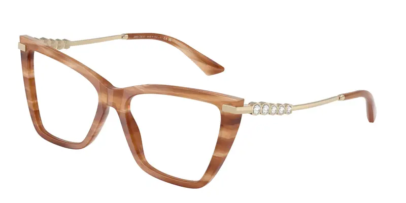 Jimmy Choo Donna JC3020B  5055 Montature da vista Acetato Marrone Trasparente Cat Eye Normale