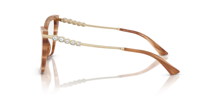 Jimmy Choo Donna JC3020B 5055 Montature da vista Acetato Marrone Trasparente Cat Eye Normale miniatura 3