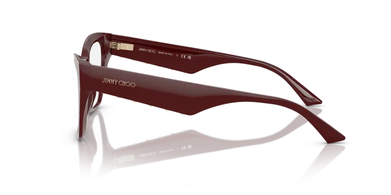 Jimmy Choo Donna JC3021H 5057 Montature da vista Acetato Rosso Trasparente Cat Eye Normale miniatura 3