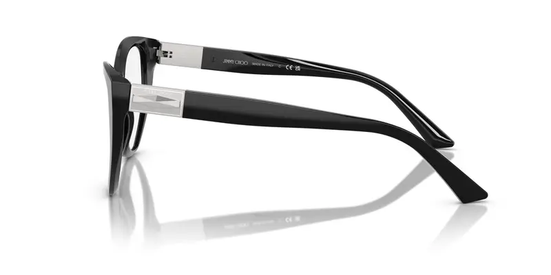 Jimmy Choo Donna JC3026 5000 Montature da vista Acetato Nero Trasparente Geometrica Normale miniatura 3