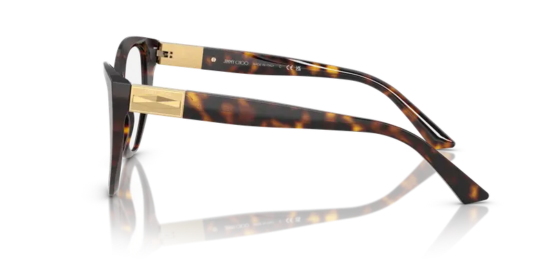 Jimmy Choo Donna JC3026 5002 Montature da vista Acetato Tartaruga Trasparente Geometrica Normale miniatura 3