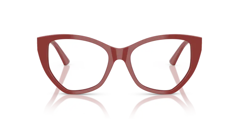 Jimmy Choo Donna JC3026 5013 Montature da vista Acetato Rosso Trasparente Geometrica Normale miniatura 2