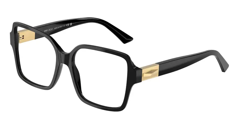 Jimmy Choo Donna JC3027  5000 Montature da vista Acetato Nero Trasparente Squadrata Normale