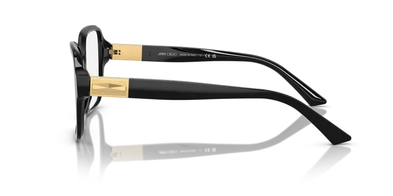 Jimmy Choo Donna JC3027 5000 Montature da vista Acetato Nero Trasparente Squadrata Normale miniatura 3