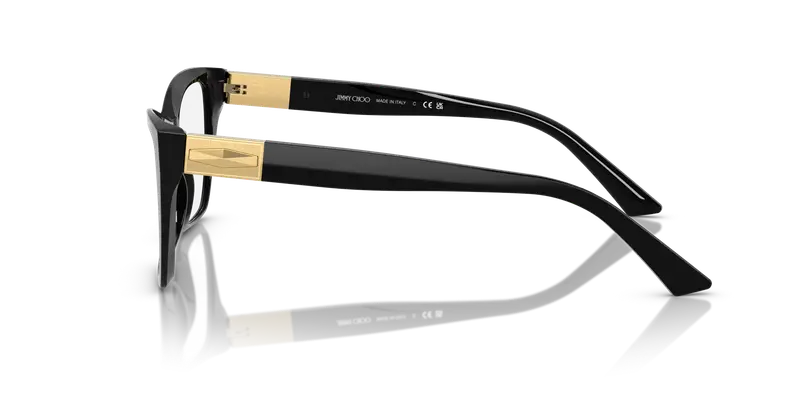 Jimmy Choo Donna JC3028 5000 Montature da vista Acetato Nero Trasparente Cat Eye Normale miniatura 3