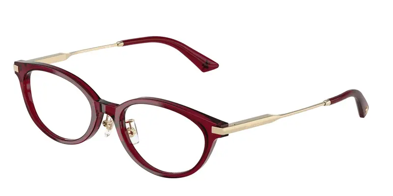 Jimmy Choo Donna JC3029D  5062 Montature da vista Acetato Rosso Trasparente Rotonda Normale