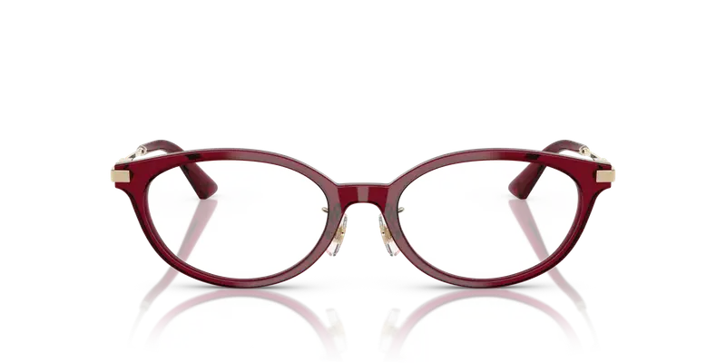 Jimmy Choo Donna JC3029D 5062 Montature da vista Acetato Rosso Trasparente Rotonda Normale miniatura 2
