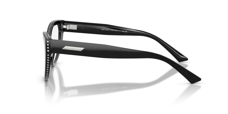 Jimmy Choo Donna JC3030B 5000 Montature da vista Acetato Nero Trasparente Cat Eye Normale miniatura 3
