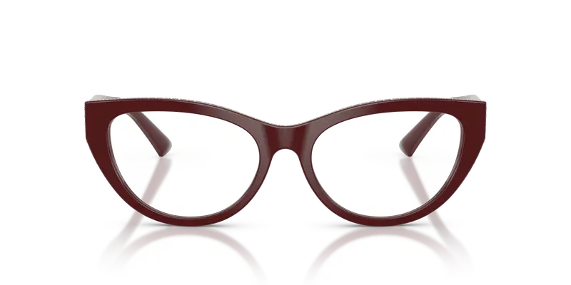 Jimmy Choo Donna JC3030B 5057 Montature da vista Acetato Rosso Trasparente Cat Eye Normale miniatura 2
