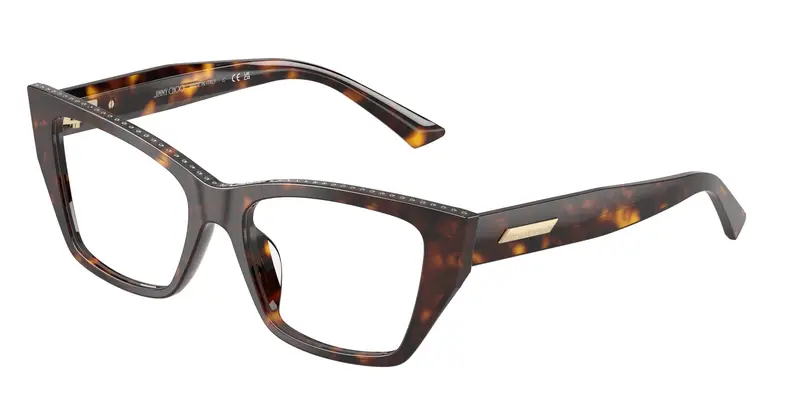 Jimmy Choo Donna JC3031BU  5002 Montature da vista Acetato Tartaruga Trasparente Cat Eye Normale