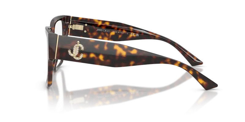 Jimmy Choo Donna JC3032B 5002 Montature da vista Acetato Tartaruga Trasparente Squadrata Normale miniatura 3