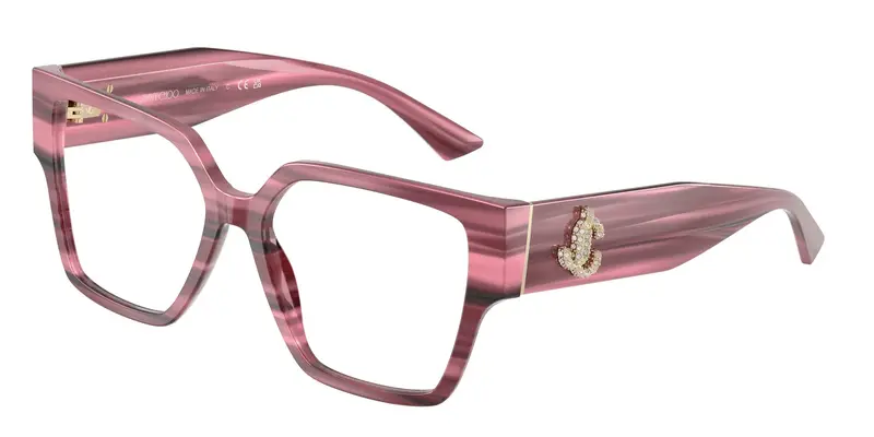 Jimmy Choo Donna JC3032B  5064 Montature da vista Acetato Viola Trasparente Squadrata Normale