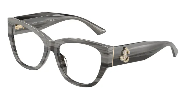 Jimmy Choo Donna JC3033BU  5063 Montature da vista Acetato Nero Trasparente Pantos Normale