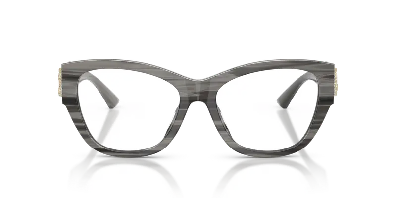 Jimmy Choo Donna JC3033BU 5063 Montature da vista Acetato Nero Trasparente Pantos Normale miniatura 2