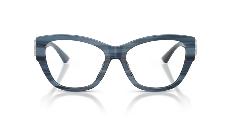 Jimmy Choo Donna JC3033BU 5072 Montature da vista Acetato Blu Trasparente Pantos Normale miniatura 2