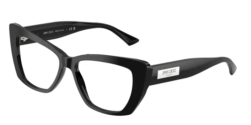 Jimmy Choo Donna JC3036  5000 Montature da vista Acetato Nero Trasparente Cat Eye Normale