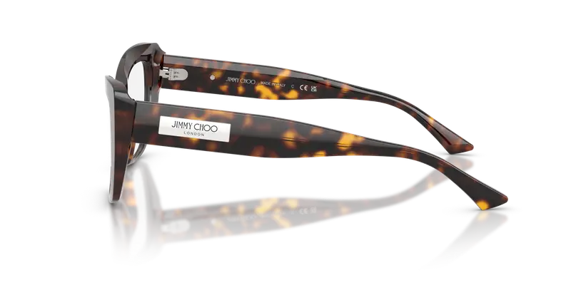 Jimmy Choo Donna JC3036 5002 Montature da vista Acetato Tartaruga Trasparente Cat Eye Normale miniatura 3