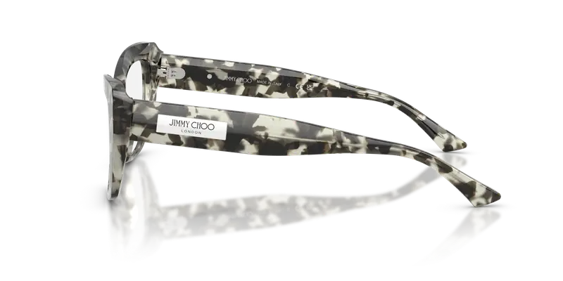 Jimmy Choo Donna JC3036 5068 Montature da vista Acetato Bianco Trasparente Cat Eye Normale miniatura 3