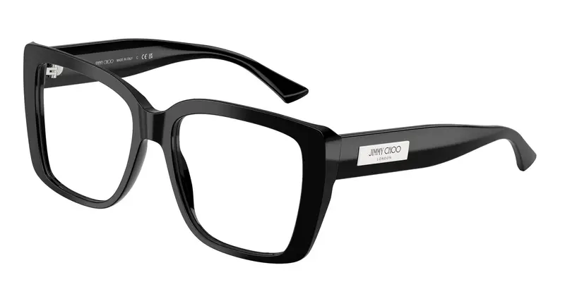 Jimmy Choo Donna JC3037  5000 Montature da vista Acetato Nero Trasparente Squadrata Normale