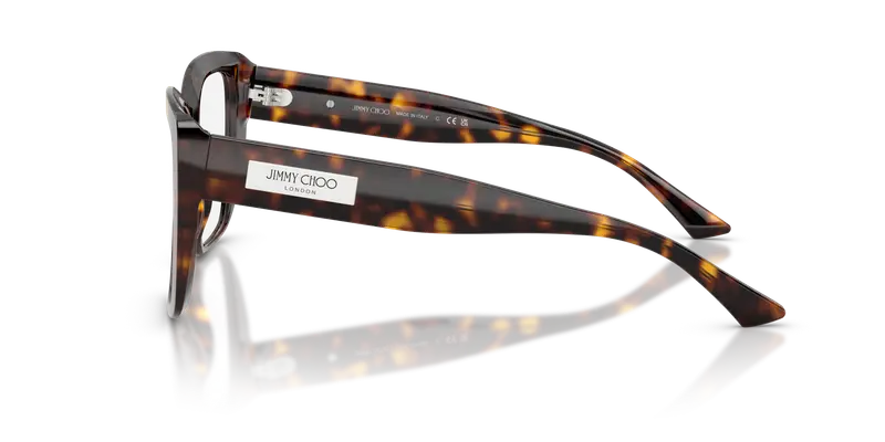 Jimmy Choo Donna JC3037 5002 Montature da vista Acetato Tartaruga Trasparente Squadrata Normale miniatura 3