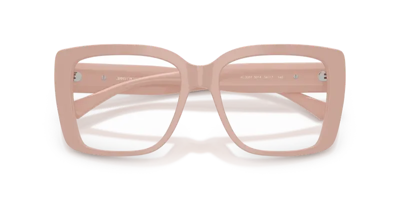 Jimmy Choo Donna JC3037 5014 Montature da vista Acetato Rosa Trasparente Squadrata Normale miniatura 2