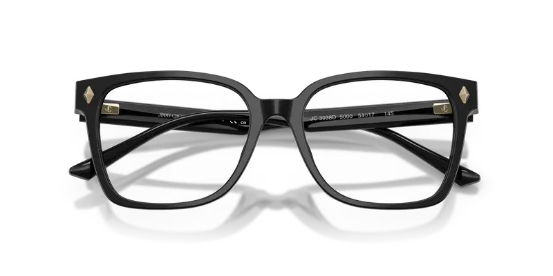 Jimmy Choo Donna JC3038D 5000 Montature da vista Acetato Nero Trasparente Squadrata Normale miniatura 2