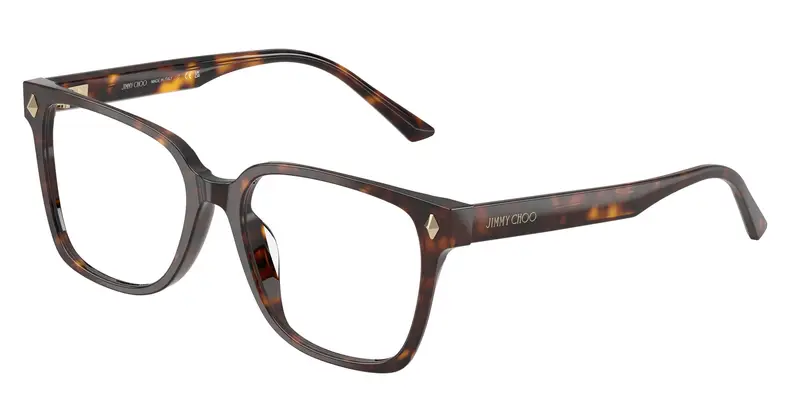 Jimmy Choo Donna JC3038D  5002 Montature da vista Acetato Tartaruga Trasparente Squadrata Normale