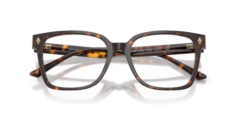 Jimmy Choo Donna JC3038D 5002 Montature da vista Acetato Tartaruga Trasparente Squadrata Normale miniatura 2