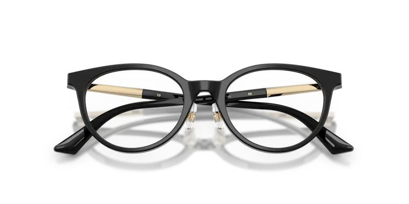 Jimmy Choo Donna JC3039D 5000 Montature da vista Acetato Nero Trasparente Rotonda Normale miniatura 2