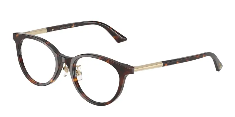 Jimmy Choo Donna JC3039D  5002 Montature da vista Acetato Tartaruga Trasparente Rotonda Normale
