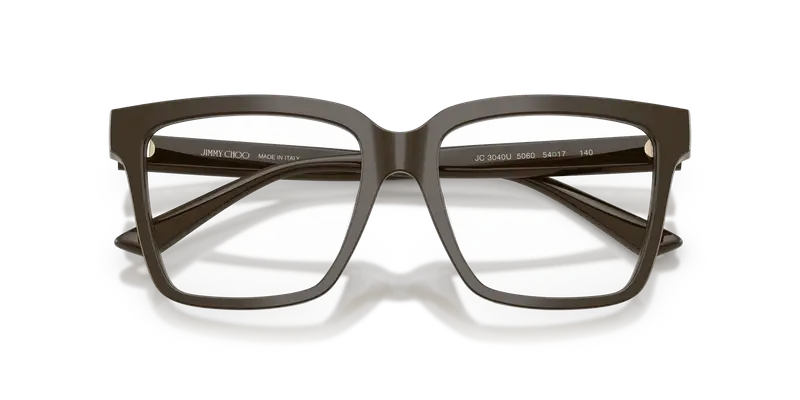 Jimmy Choo Donna JC3040U 5060 Montature da vista Acetato Verde Trasparente Squadrata Normale miniatura 3