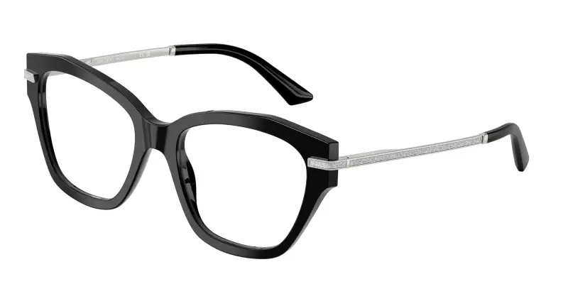 Donna JC3043J 5000 Montature da vista Acetato Nero Trasparente Cat Eye Normale