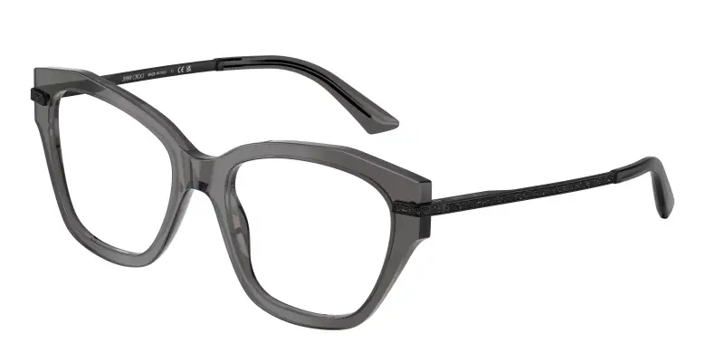 Donna JC3043J 5078 Montature da vista Acetato Nero Trasparente Cat Eye Normale