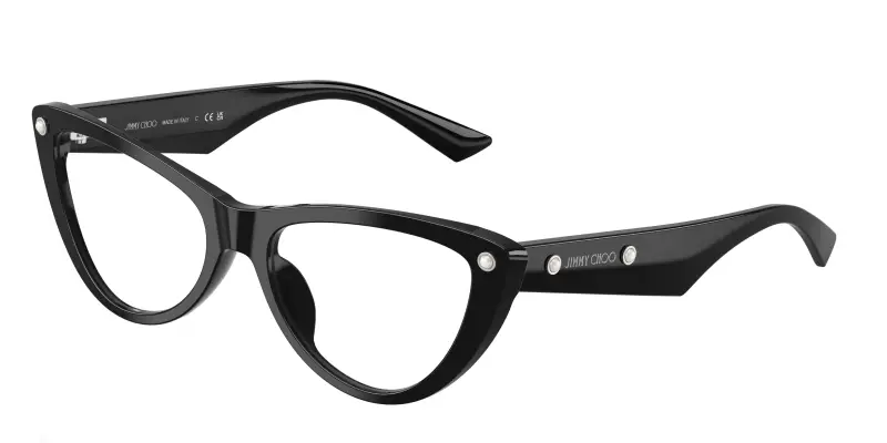Donna JC3044HU 5000 Montature da vista Acetato Nero Trasparente Cat Eye Normale