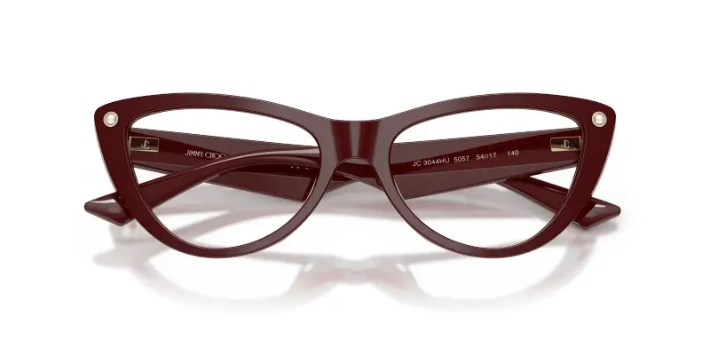 Donna JC3044HU 5057 Montature da vista Acetato Rosso Trasparente Cat Eye Normale miniatura 2