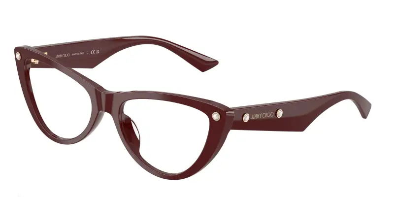 Donna JC3044HU 5057 Montature da vista Acetato Rosso Trasparente Cat Eye Normale