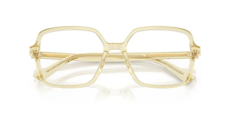 Donna JC3046U 5083 Montature da vista Acetato Giallo Trasparente Squadrata Normale miniatura 2