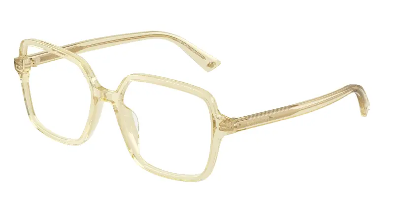 Donna JC3046U 5083 Montature da vista Acetato Giallo Trasparente Squadrata Normale