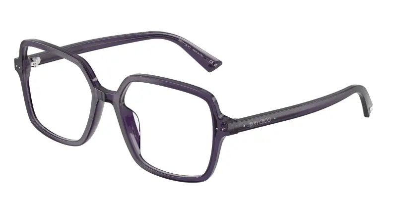 Donna JC3046U 5087 Montature da vista Acetato Viola Trasparente Squadrata Normale