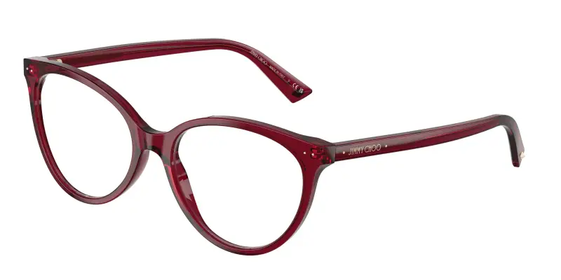 Donna JC3047 5062 Montature da vista Acetato Rosso Trasparente Pantos Normale