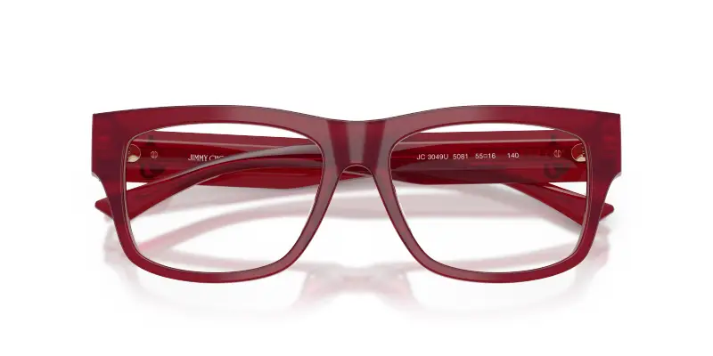 Donna JC3049U 5081 Montature da vista Acetato Rosso Trasparente Pillow Normale miniatura 2