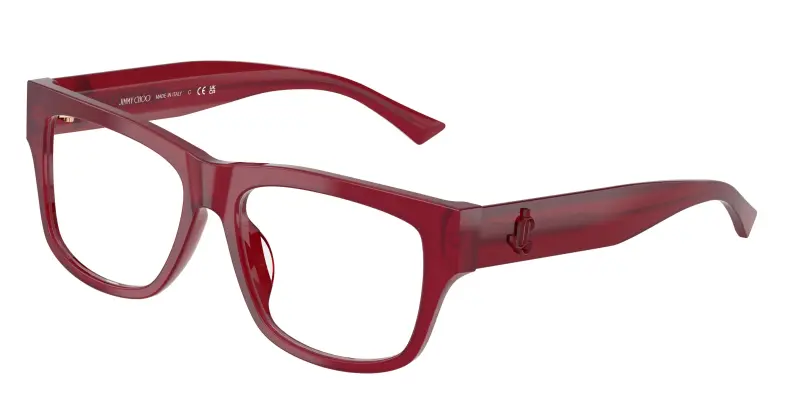 Donna JC3049U 5081 Montature da vista Acetato Rosso Trasparente Pillow Normale