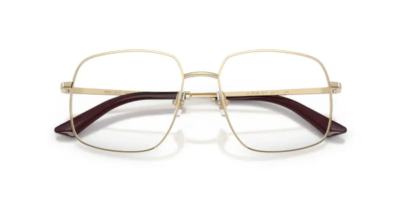 Donna Jimmy Choo JC2019B 3017 Montature da vista Metallo Oro Trasparente Squadrata Normale miniatura 2