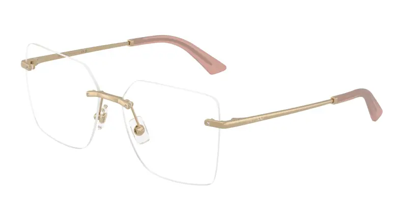 Donna Jimmy Choo JC2020B 3028 Montature da vista Metallo Oro Trasparente Squadrata Normale