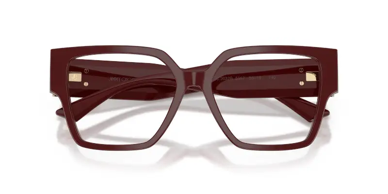 Donna Jimmy Choo JC3032B 5057 Montature da vista Acetato Rosso Trasparente Squadrata Normale miniatura 2